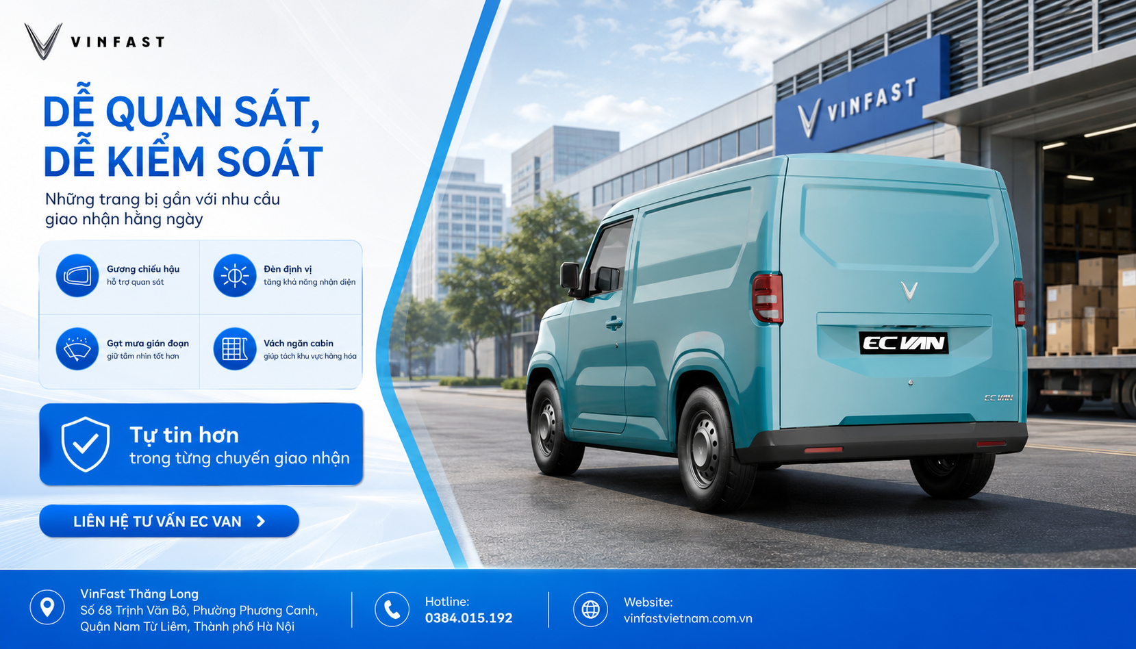 Trang bị an toàn trên VinFast EC Van