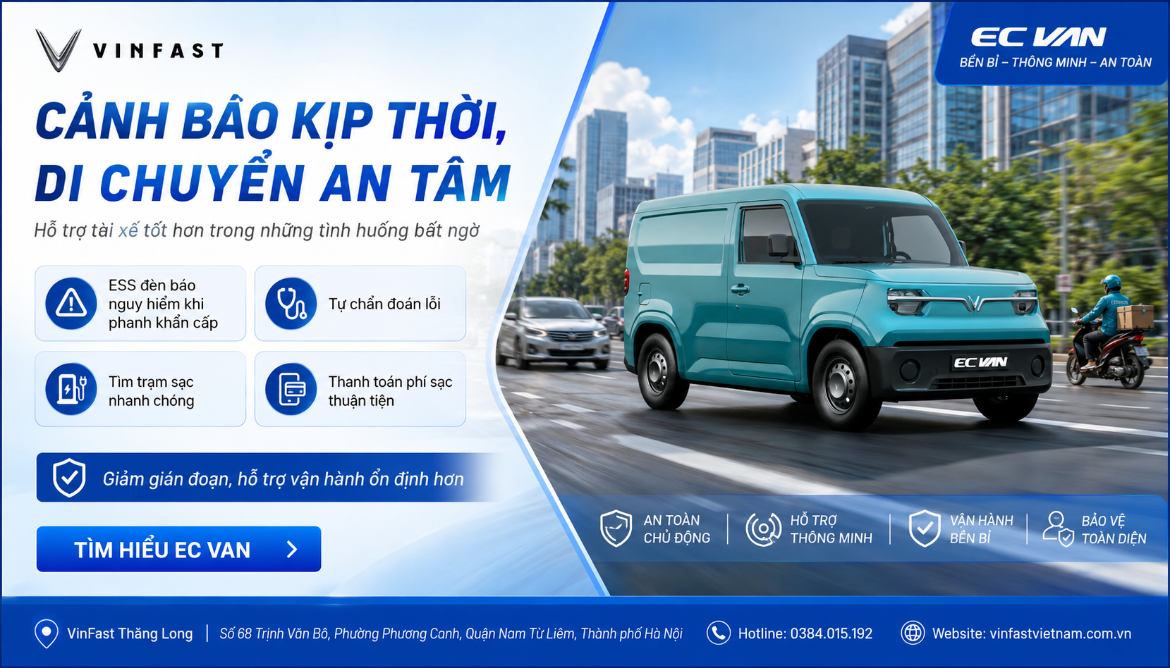 Trang bị an toàn trên VinFast EC Van