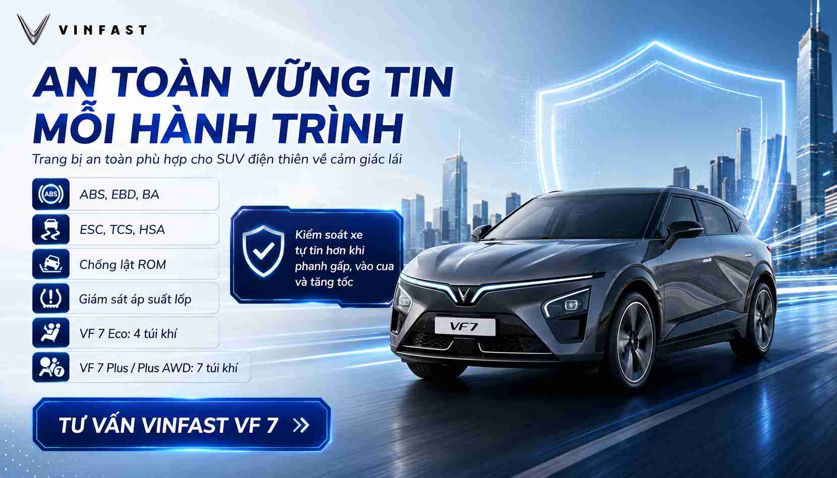 Trang bị an toàn của Vinfast VF 7
